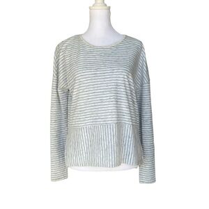 Abercrombie & Fitch - Gray Blue Striped Long Sleeve Shirt Sz XS